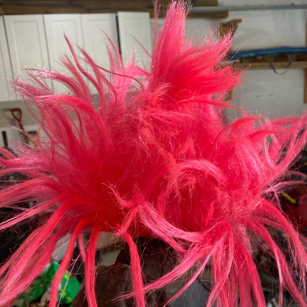 Hot Pink Feather Hair - Women and men Hair Accessory troll hair